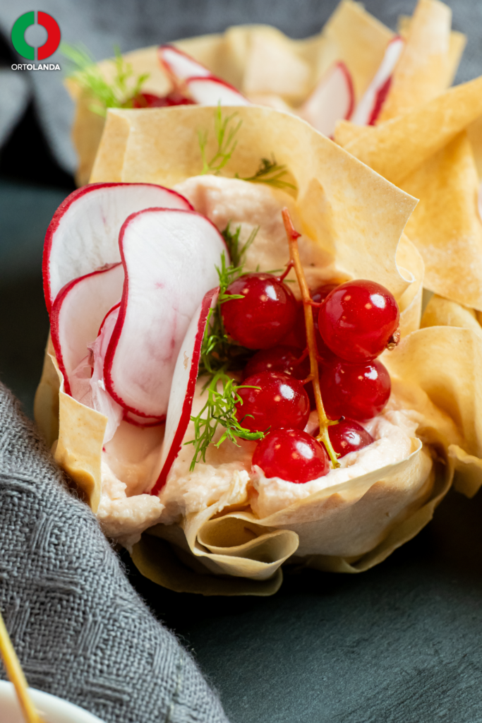 Recipe radish salmon tartelettes